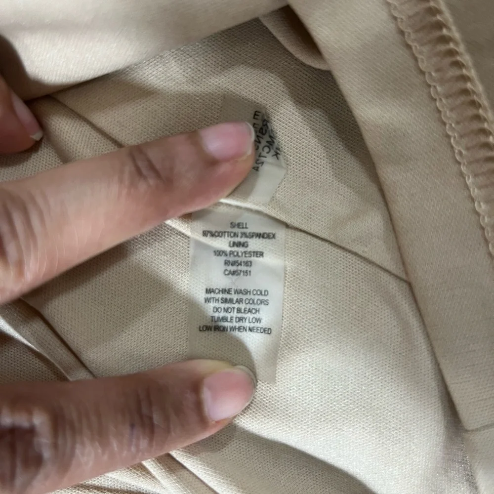 Ellen Tracy Khaki Pencil Belted Sleeveless Work Dress Women’s Size 16 - Picture 15 of 16